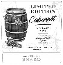 barrels, bottles, 1822, 2, cabarnet, aged, aged for at least 2 years, collection, collection of bottles, dessert, dessert red, least, limited, limited edition, in oak barrels, oak, edition, shabo, since, since 1822, red, vintage, vintage, vintage wine, wine, years