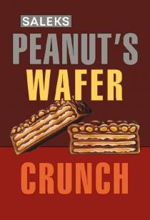 crunch, wafer, peanuts, peanut`s, saleks, saleks peanut`s wafer crunch