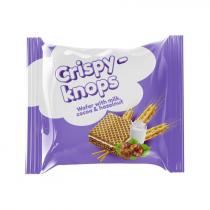 hazelnut, cocoa, milk, with, wafer, wafer with milk, cocoa & hazelnut, knops, crispy, crispy-knops