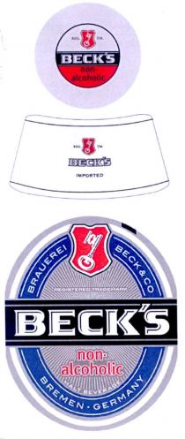 non-alcoholic, non, alcoholic, beck`s imported, beck`s, beck, becks, imported, brauerli beck&co, brauerli, co, bremen-germany, bremen, germany, malt beverage, malt, beverage