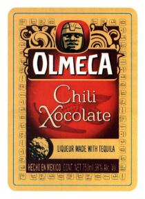 olmeca, liqueur made with tequila, liqueur, made, with, tequila, chili xocolate, chili, xocolate, hecho en mexico, hecho, mexico