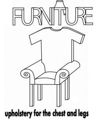 FURNITURE upholstery for the chest and legs