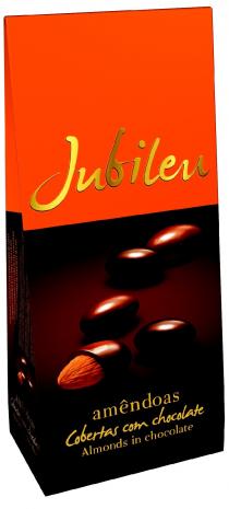 Jubileu amêndoas Cobertas com chocolate Almonds in chocolate