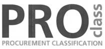 PRO class PROCUREMENT CLASSIFICATION