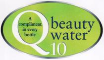 A compliment in every bottle beauty water Q10