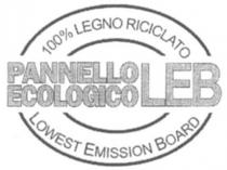 PANELLO EOLOGICO LEB 100% LEGNO RICICLATO LOWEST EMISSION BOARD