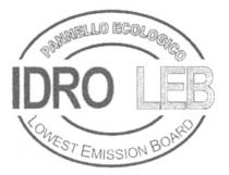 PANNELLO ECOLOGICO IDRO LEB LOWEST EMISSION BOARD