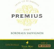 PREMIUS BORDEAUX SAUVIGNON 2007 YVON MAU