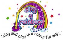 'sing a rainbow sing and play in a colourful way.