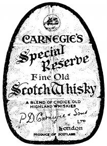 CARNEGIE'S Special Reserve Fine Old Scotch Whisky