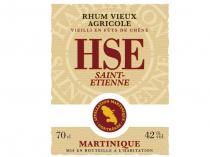 HSE SAINT-ETIENNE RHUM VIEUX AGRICOLE VIEILLI EN FÛTS DE CHÊNE APPELLATION MARTINIQUE CONTRÔLÉE MARTINIQUE MIS EN BOUTEILLE À L'HABITATION