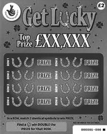 The National Lottery Get Lucky £2 Top Prize £XX,XXX