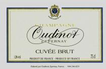 CHAMPAGNE Oudinot à EPERNAY CUVÉE BRUT MAISON FONDÉE EN 1889