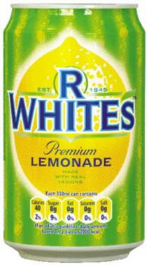 EST 1845 R WHITES Premium LEMONADE MADE WITH REAL LEMONS