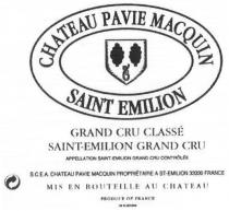 CHATEAU PAVIE MACQUIN SAINT EMILION