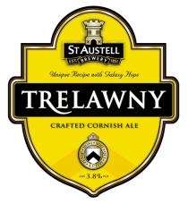 ST AUSTELL BREWERY EST 1851 Unique Recipe with Galaxy Hops TRELAWNY CRAFTED CORNISH ALE