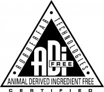 ADI Free Rubberfab Technologies Animal Derived Ingredient Free Certified