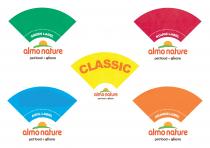 Green label, rouge label, azul label, orange label, classic, almo nature, pet food + almore.