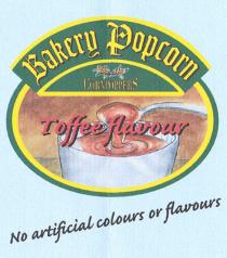 Bakery Popcorn CORNPOPPERS Toffee flavour No artificial colours or flavours