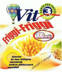 VIT CARTA PER FRITTI 3 VELI FRIGGI-FRIGGI 100 SERVIZI LASCIA LE TUE FRITTURE ASCIUTTE SENZA ATTACCARE RESIDUI ...ASSORBE E ASCIUGA