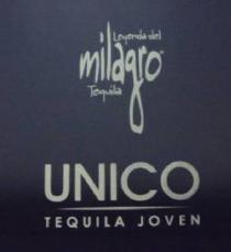 LEYENDA DEL MILAGRO TEQUILA UNICO TEQUILA JOVEN