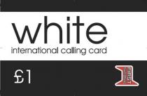 white international calling card £1 FIRST NATIONAL