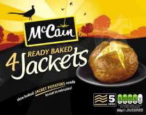 McCain 4 READY BAKED Jackets slow baked JACKET POTATOES ready to eat in minutes