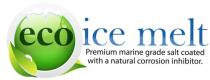 eco ice melt Premium marine grade salt coated with a natural corrosion inhibitor.