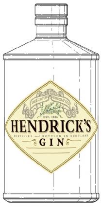 SMALL BATCH HANDCRAFTED EST. 1886 HENDRICK'S GIN DISTILLED and BOTTLED IN SCOTLAND