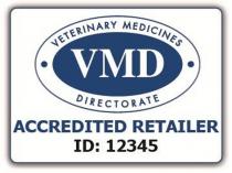 VETERINARY MEDICINES DIRECTORATE VMD ACCREDITED RETAILER ID: 12345