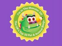 I'm in The Monster 50! The UK's Top 50 Pet & Animal Blogs