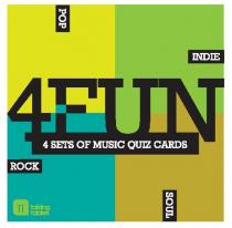 4 FUN 4 SETS OF MUSIC QUIZ CARDS POP INDIE SOUL ROCK TT talking tables