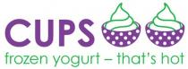 CUPS frozen yogurt - that's hot