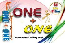 ONE + ONE ONE + ONE International calling card £1 Extra £1 Free