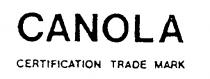 CANOLA CERTIFICATION TRADE MARK