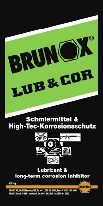 BRUNOX LUB & COR Schmiermittel & High-Tec-Korrosionsschutz Lubricant & long-term corrosion inhibitor