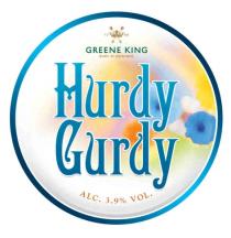 1799 GREENE KING BURY ST EDMUNDS HURDY CURDY ALC. 3.9% VOL.