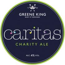 1799 GREENE KING BURY ST EDMUNDS caritas CHARITY ALE ALC. 4% VOL.