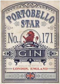 PORTOBELLO STAR No. 171 LONDON DRY GIN DISTILLED AND BOTTLED IN LONDON, ENGLAND