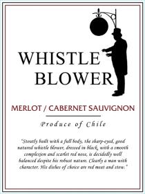 WHISTLE BLOWER MERLOT/CABERNET SAUVIGNON Produce of Chile 