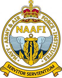 ·NAVY · ARMY & AIR FORCE · INSTITUTES· NAAFI SERVITOR SERVIENTIUM