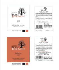 DOMAINE BOIS de BRIGNON 2011 CÔTES DU RHÔNE Appellation d'Origine Protégée