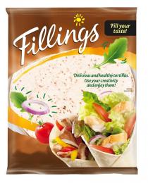 Fillings Fill your taste! Delicious and healthy tortillas. Use your creativity and enjoy them! SERVING SUGGESTION