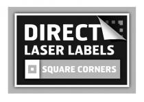 direct laser labels square corners