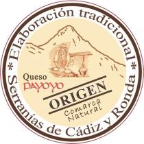 ELABORACION TRADICIONAL, QUESO PAYOYO, SERRANIAS DE CADIZ Y RONDA, ORIGEN COMARCA NATURAL