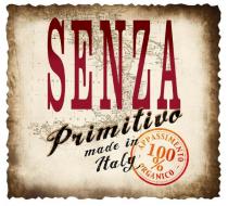 SENZA primitivo made in Italy appassimento 100% organico