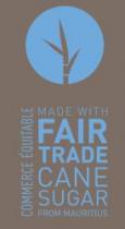 COMMERCE ÉQUITABLE MADE WITH FAIR TRADE CANE SUGAR FROM MAURITIUS