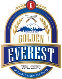 Golden Everest Premium Lager Beer Extra Smooth Ultimate Nepalese Taste