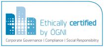 Ethically certified by ÖGNI Corporate Governance Compliance Social Responsibility