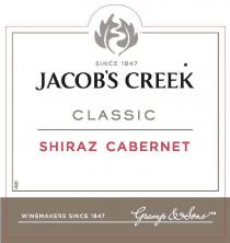 SINCE 1847 JACOB'S CREEK CLASSIC SHIRAZ CABERNET WINEMAKERS SINCE 1847 Gramp & Sons TM